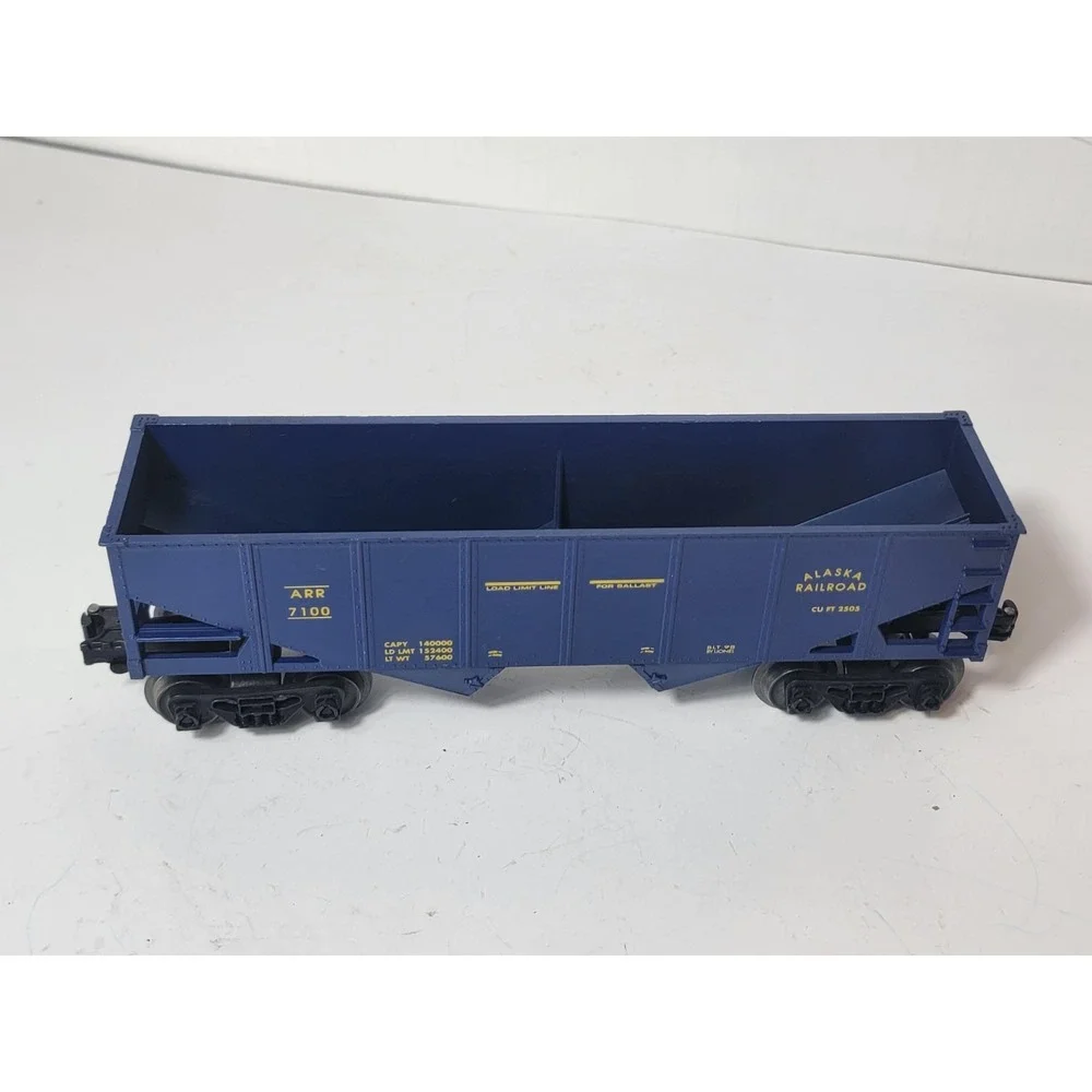 Lionel O Gauge‎ Alaska Railroad Hopper Freight Car Blue ARR #7100 Model Train